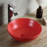 Shower room colorful sanitary ware hand wash basin in red